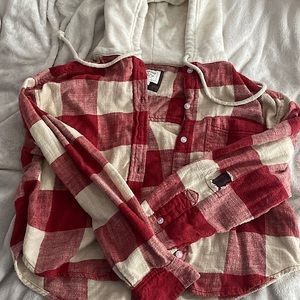ae plaid hoodie